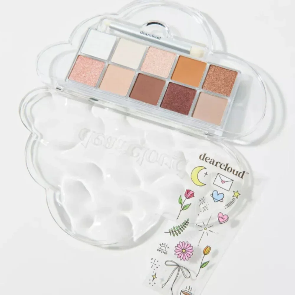 dearcloud 10-Pan Buttercream Latte Pigment, Shadow, & Stickers